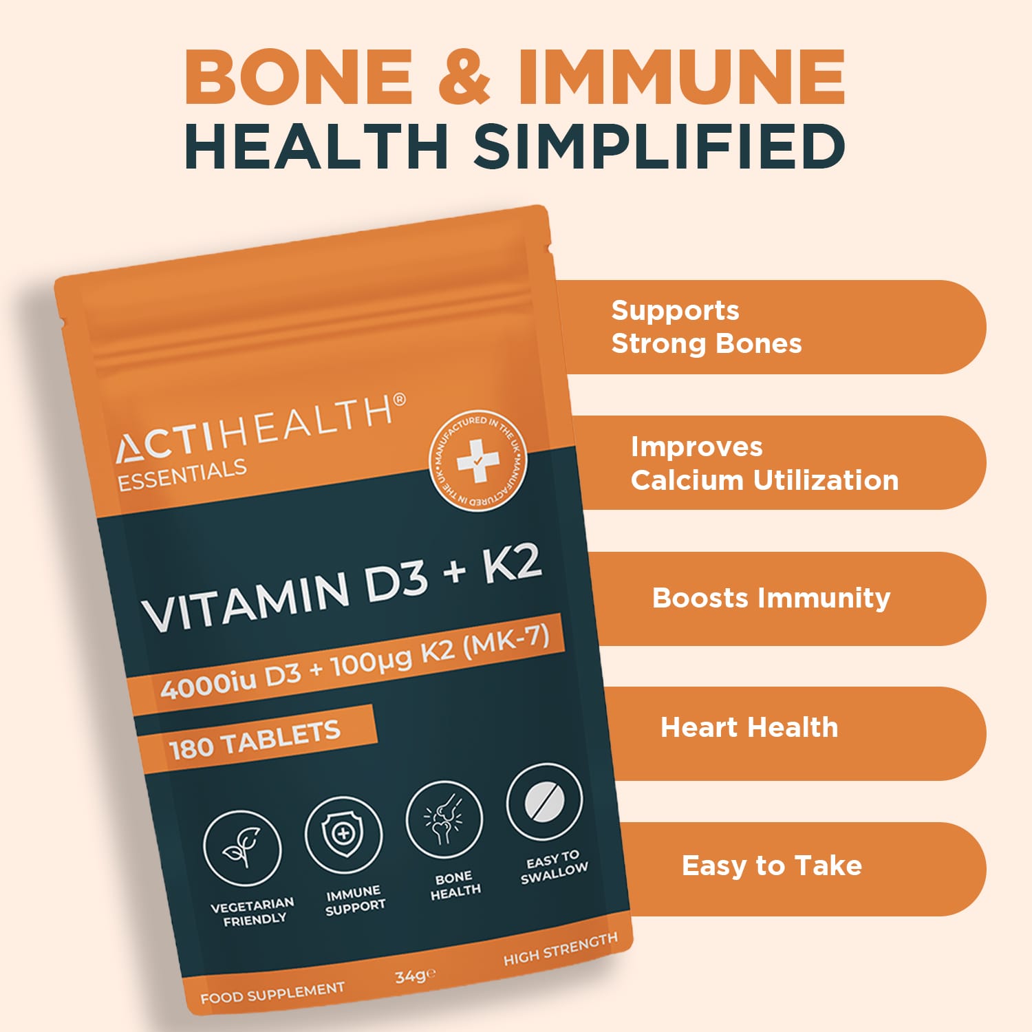 VITAMIN D3 + K2