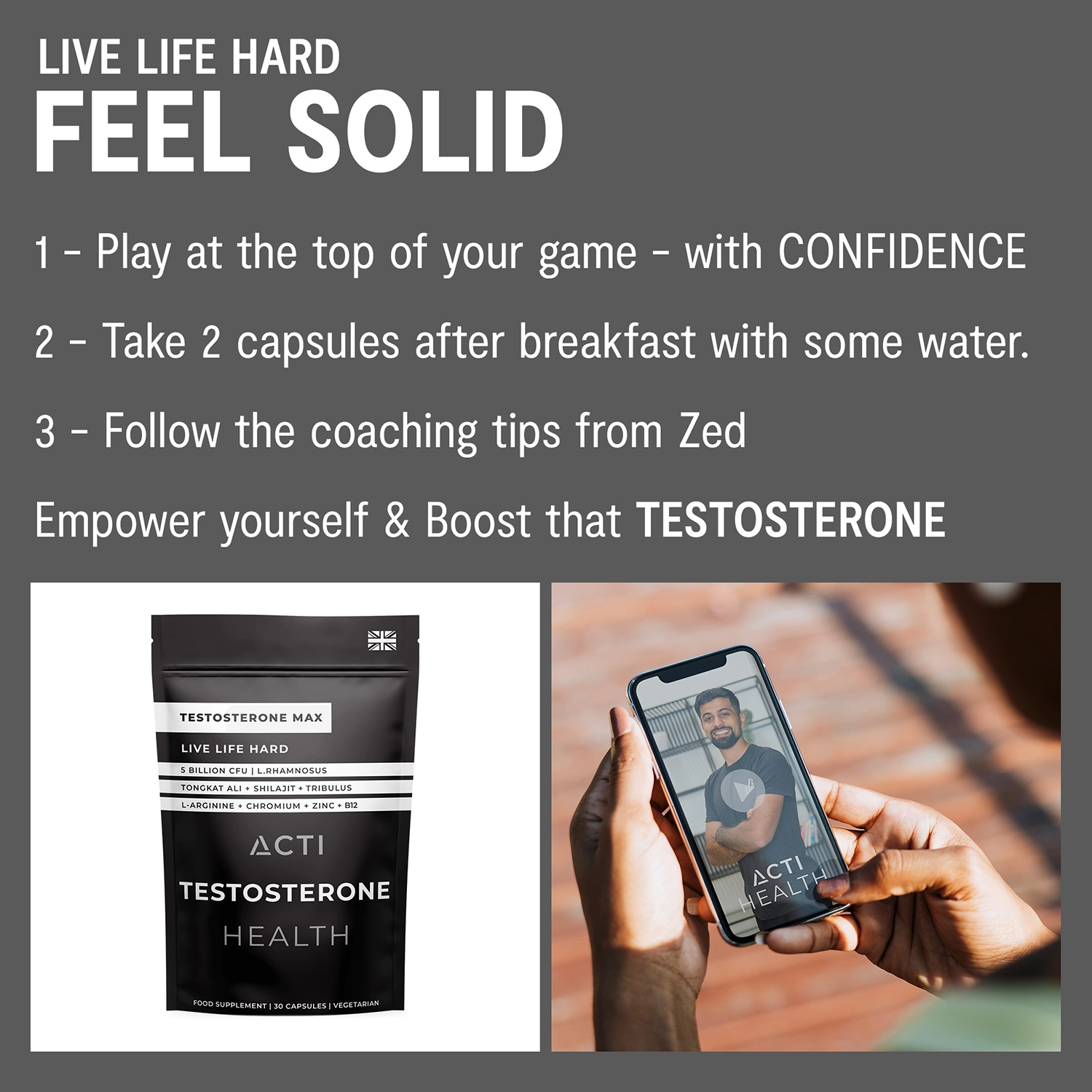 ACTI TESTOSTERONE – Natural Testosterone Support for Men - thumbnail 3